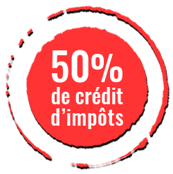 50% de crédtit d'impp^ôts